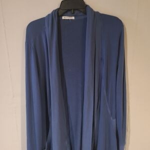 Aletha Open Front Cardigan in Blue